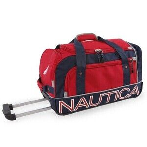 Nautica $160 22" Carry-On Rolling Duffle Softcase Suitcase Luggage Bag NWT